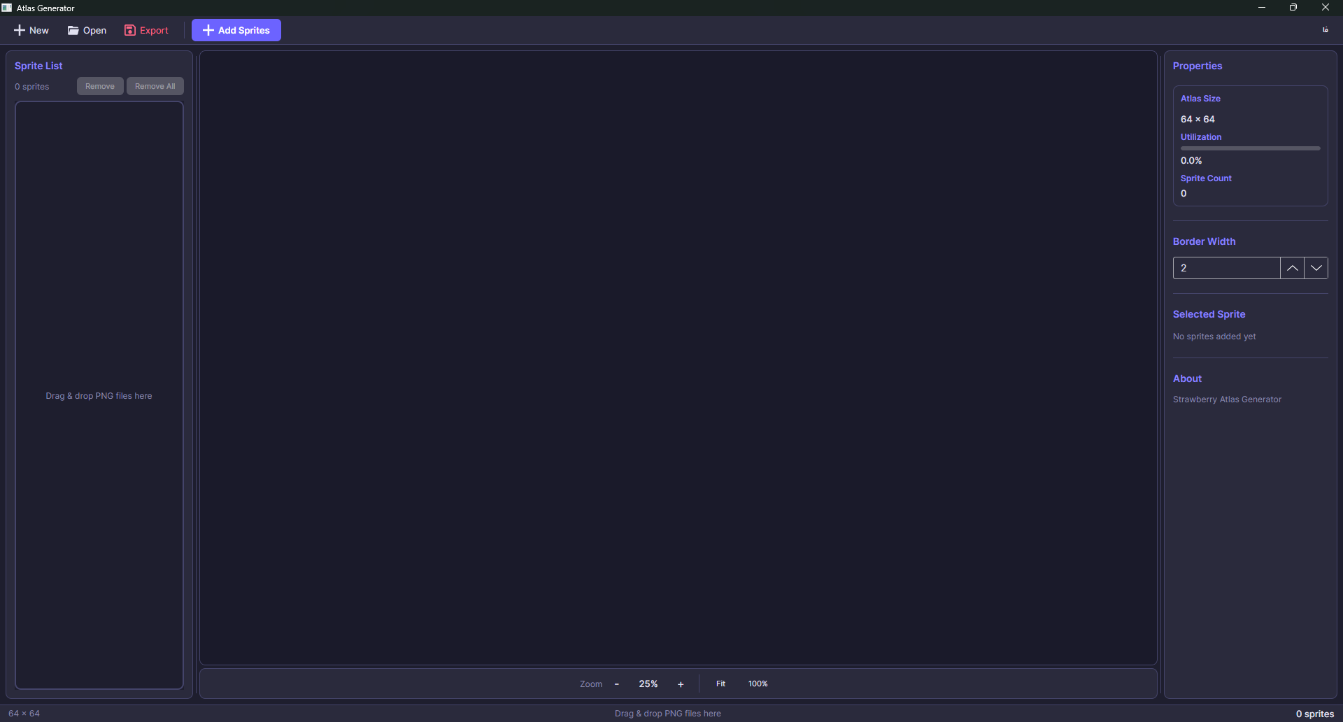 Atlas Generator — empty state
